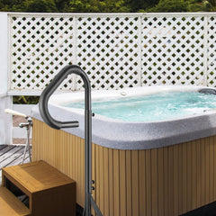 VEVOR Hot Tub Handrail, 360 Rotatable Spa Side Handrail with 48"-63" Adjustable Height, Rust-proof Aluminum Spa Step