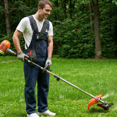 VEVOR String Trimmer, 26cc 2 in 1 Weed Wacker Gas Powered, 17" Cordless Grass Trimmer with 10" Brush Cutter, Shoulder