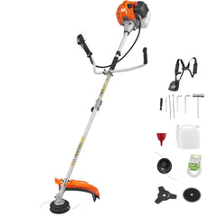VEVOR Cordless String Trimmer, 52 cc 2-Stroke, Gas Powered Weed Wacker, 17" Cordless Grass Trimmer, Multi-Functional