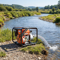 VEVOR Gas Powered Water Pump, 2 in, 132 GPM 7HP Semi Trash Water Transfer Pump Portable, Gasoline Engine with 25 ft