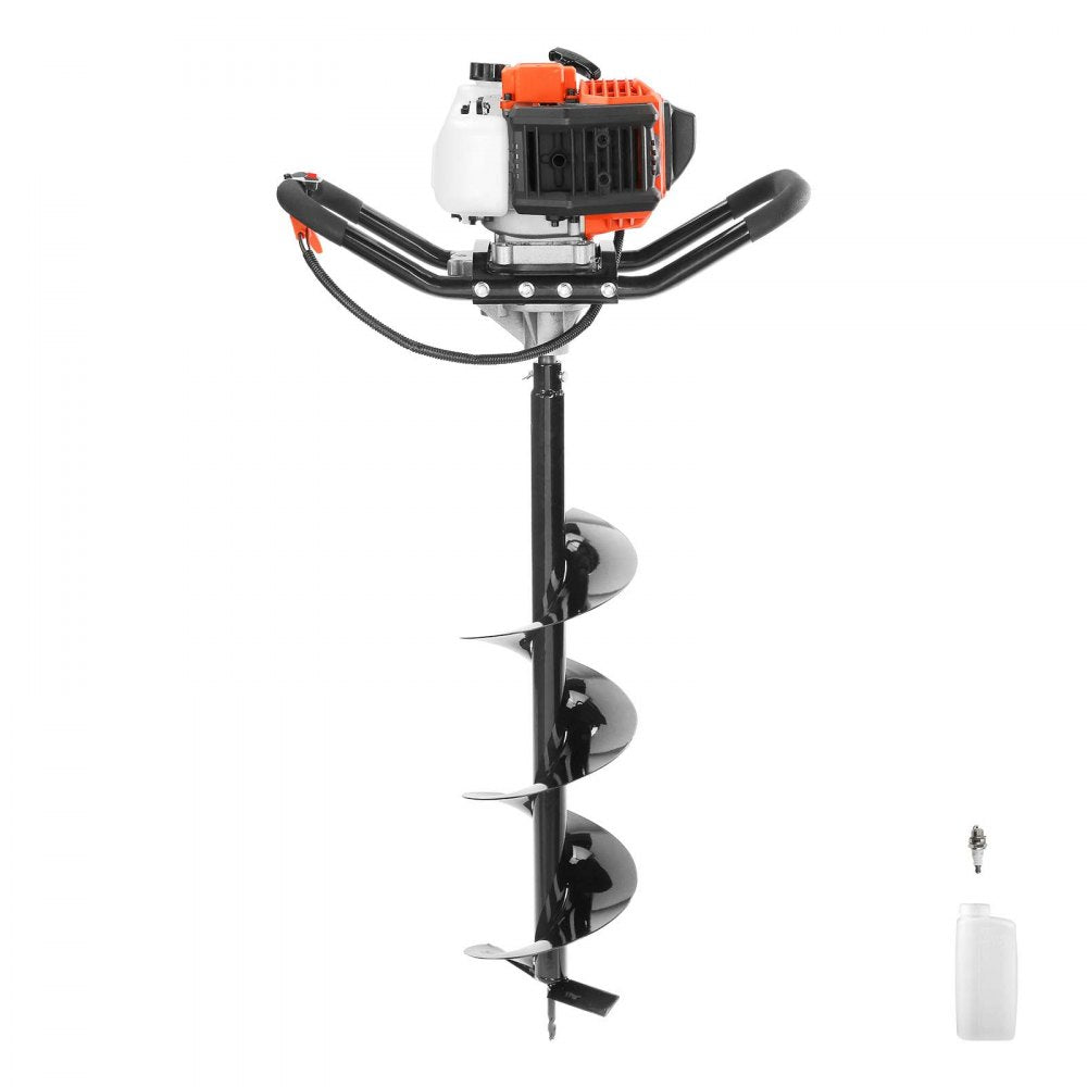 VEVOR Post Hole Digger, 43cc 1250W Auger Post Hole digger, Gas Powered Earth Digger with 8" Earth Auger Drill Bit, 30