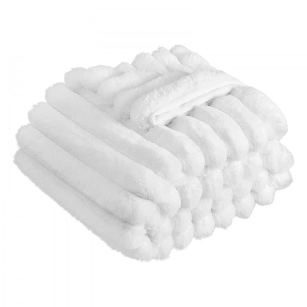 VEVOR Throw Blanket, 50 x 60 Inches / 1270 x 1524 mm, Faux Fur Cozy Throw Blankets, Cute Small Fuzzy Throws