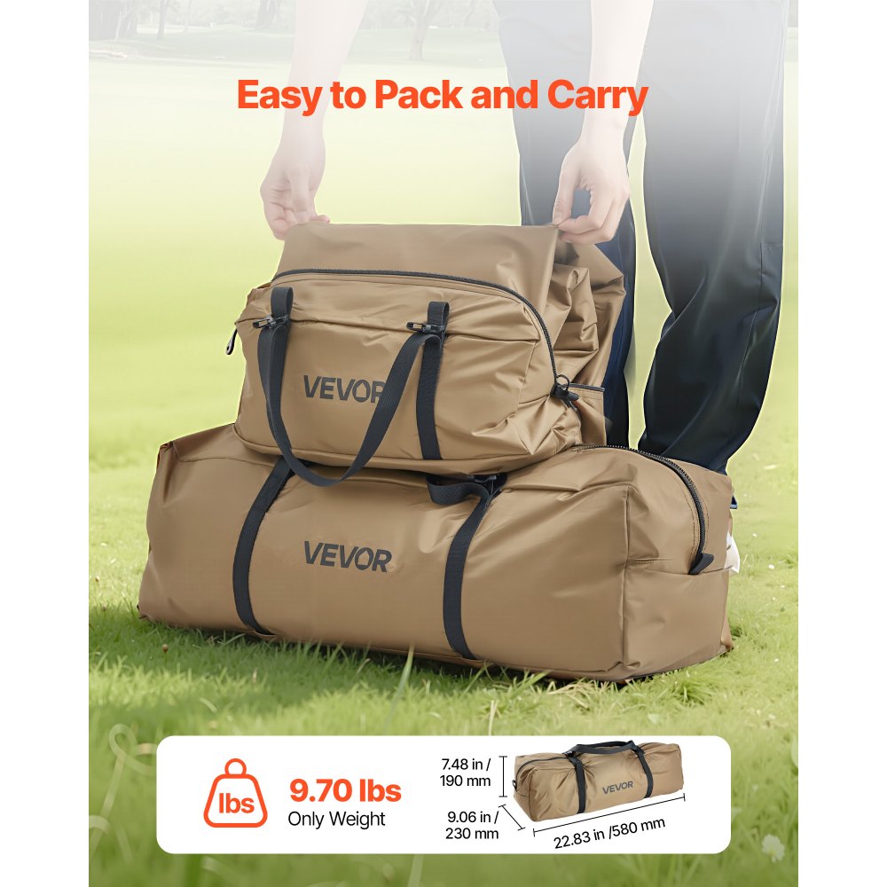 VEVOR Hot Tent for 4-6 Persons, Portable Winter Tipi Tent with Stove Jack, Waterproof Canvas Camping Tents, Lightweight
