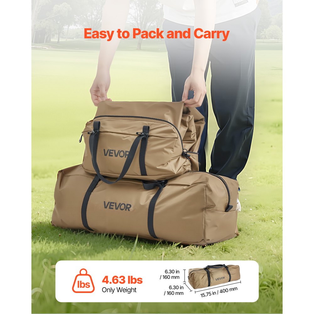 VEVOR Hot Tent for 2 Persons, Portable Winter Tipi Tent with Stove Jack, Waterproof Camping Tents, Lightweight 4 Season