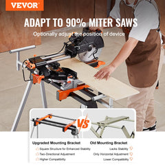VEVOR Miter Saw Stand, 300lbs Load Capacity Steel Collapsible Stand for Miter Saw with One-piece Mounting Brackets