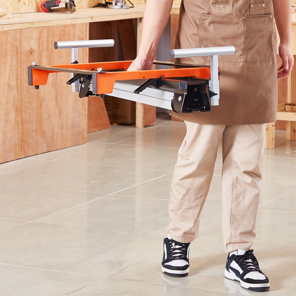VEVOR Miter Saw Stand, 300lbs Load Capacity Steel Collapsible Stand for Miter Saw with One-piece Mounting Brackets