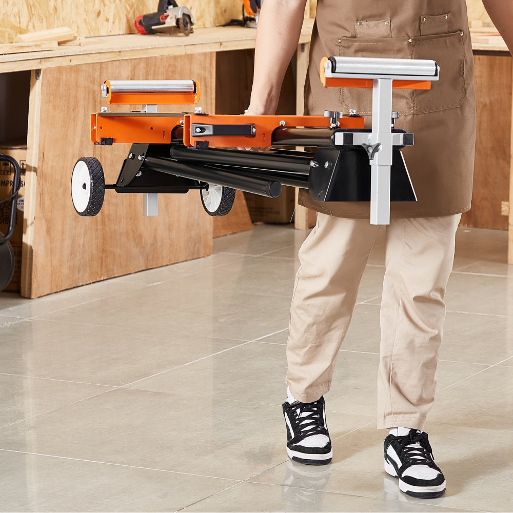 VEVOR Miter Saw Stand, 550lbs Load Capacity Steel Collapsible Stand for Miter Saw with One-piece Mounting Brackets