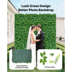 VEVOR Artificial Plant Wall, 4 PCS, Each Panel 2 x 8 ft Artificial Boxwood Panels, Sun Protection Greenery Backdrop