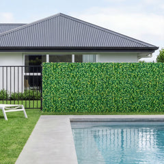 VEVOR Artificial Plant Wall, 4 PCS, Each Panel 2 x 8 ft Artificial Boxwood Panels, Sun Protection Greenery Backdrop