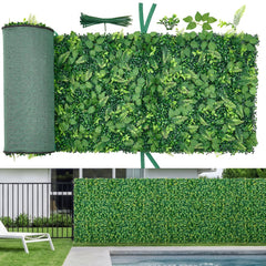 VEVOR Artificial Plant Wall, 4 PCS, Each Panel 2 x 8 ft Artificial Boxwood Panels, Sun Protection Greenery Backdrop