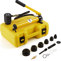 VEVOR Hydraulic Knockout Punch Kit, 10 Ton 1/2" to 2" Conduit Hole Cutter Set, KO Tool Kits with Puncher 6 Piece, Metal