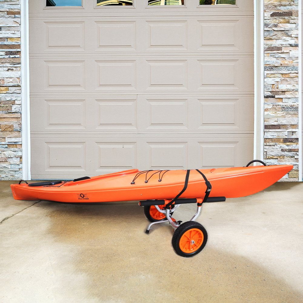 VEVOR Heavy Duty Kayak Cart, 450lbs Load Capacity, Detachable Canoe Trolley Cart with 12'' Solid Tires, Adjustable