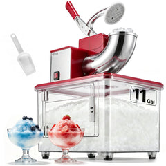 VEVOR Commercial Ice Crusher 661LBS/H, 350W Electric Snow Cone Machine with 4 Blades, 2000RPM Stainless Steel Shaved