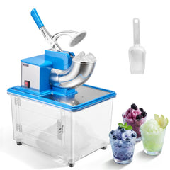 VEVOR Commercial Ice Crusher 661LBS/H, 350W Electric Snow Cone Machine with 4 Blades, 2000RPM Stainless Steel Shaved