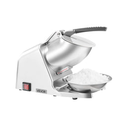 VEVOR Ice Crusher Machine, 286lbs Per Hour Electric 4 Blades Snow Cone Maker, Stainless Steel Shaved Ice Machine with