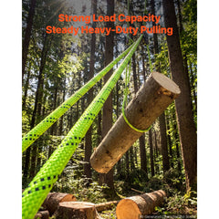 VEVOR Double Braided Polyester Rope 3/4 in x 220 ft Arborist Rigging Rope, for Tree Work, Heavy Duty 26 Strands, 19400