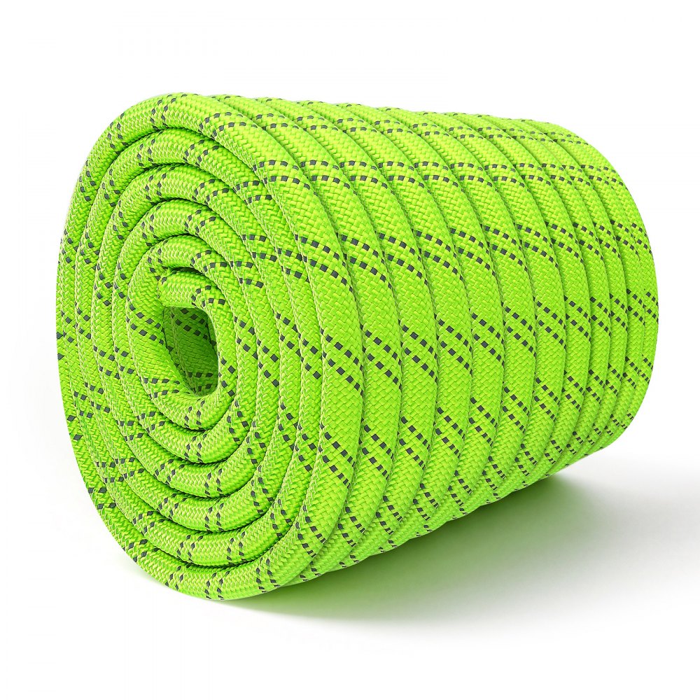 VEVOR Double Braided Polyester Rope 3/4 in x 220 ft Arborist Rigging Rope, for Tree Work, Heavy Duty 26 Strands, 19400