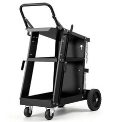 VEVOR Welding Cart, 3-Tier Welder Cart Heavy Duty with 400 Lbs Weight Capacity, 360° Swivel Wheels, Tank Storage Safety