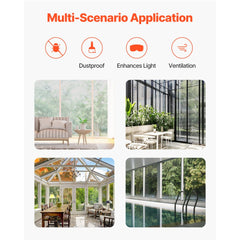 VEVOR Window Screen Replacement, 100 ft × 48 in Window Screen Mesh, DIY Adjustable Fiberglass Screen Mesh - Durable
