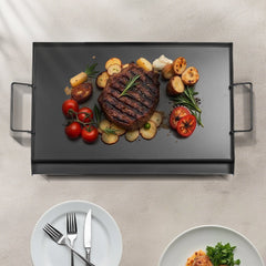 VEVOR Carbon Steel Griddle, 24x16 inch Universal Flat Top Rectangular Plate, Gas Grill Griddle for BBQ Grill