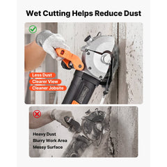 VEVOR Wall Chaser, 4800W Electric Wall Groove Cutting Machine, 6800 RPM Max Speed, Concrete Slotting Cutter with Guide