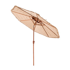 VEVOR Tiki Umbrella, 9 ft Thatched Patio Umbrella with Tilt, 2-Tier Hawaiian Style Beach Parasol with PP Thatch and 8
