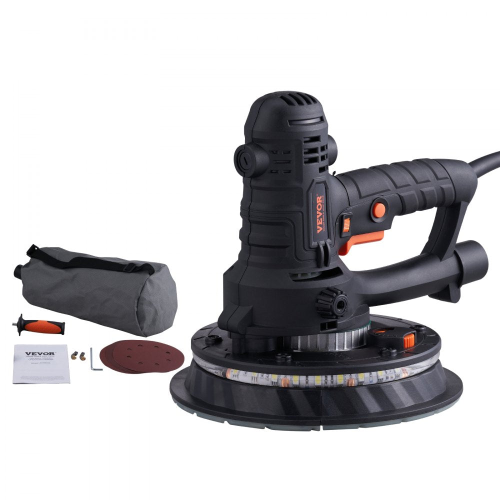 VEVOR Drywall Sander, 800W Electric Sander with 12 Sanding Discs, Variable Speed 1200-2300 RPM Wall Sander with