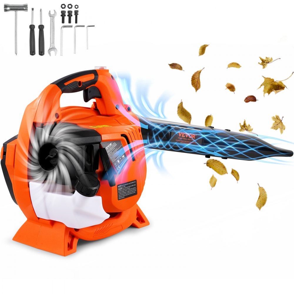 VEVOR Leaf Blower, 26CC 2-Cycle Handheld Leaf Blower with A Fuel Tank, 2-in-1 Blower 425CFM Air Volume 156MPH Speed