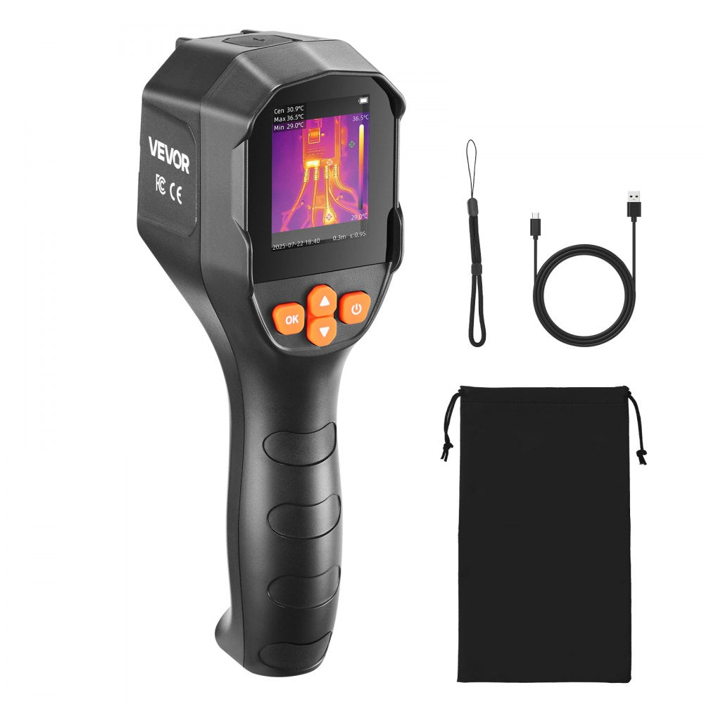 VEVOR Thermal Camera, TISR Super Resolution 240x180, Thermal Imaging Camera with 2MP Visual Camera, 96x96 IR
