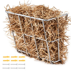 VEVOR Livestock Hay Feeder, 18.5 Gallons Large Capacity, Heavy-Duty Steel Goat Hay Rack, 24.4" Long Wall Mounted Horse