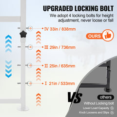 VEVOR Goat & Sheep Stand, 47x23 inch Livestock Stand, Metal Livestock Milking and Shearing Stand 21" to 33" Adjustable