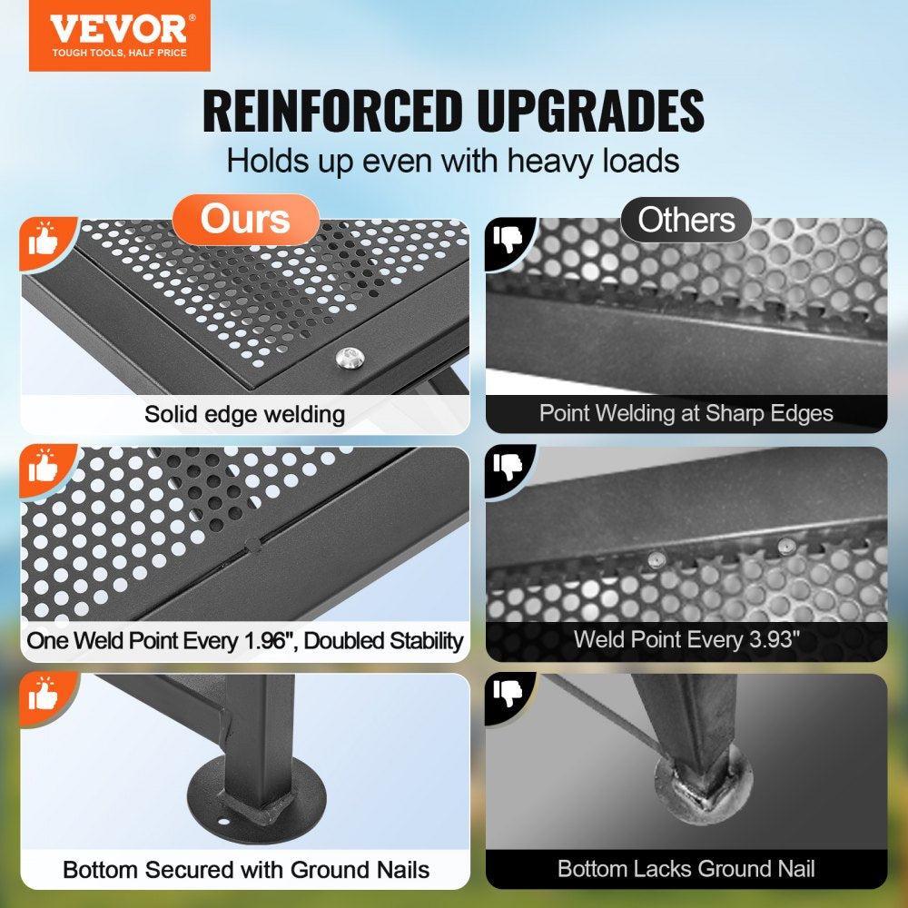 VEVOR Goat & Sheep Stand, 51x23 inch Livestock Stand, Metal Livestock Milking and Shearing Stand 21" to 33" Adjustable