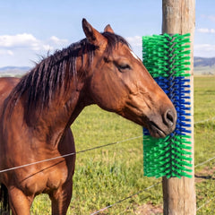 VEVOR Livestock Scratching Brush, 2PCS Goat Scratcher Brush Post with 8 Screws, 16.9" x 7.5" Cow Scratcher for Back