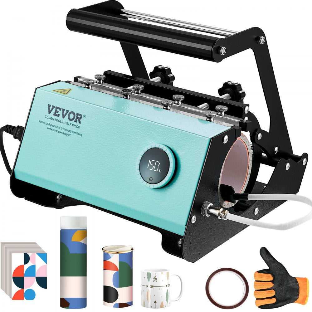 VEVOR Mug Heat Press, 11-30oz Tumbler Heat Press Machine, Sublimation Transfer Straight Skinny Tumblers, Cup Heat Press
