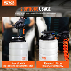 VEVOR Fluid Extractor, 4 Gallons (15 Liters), Pneumatic/Manual Oil Changer Vacuum Fluid Extractor with Dipstick and