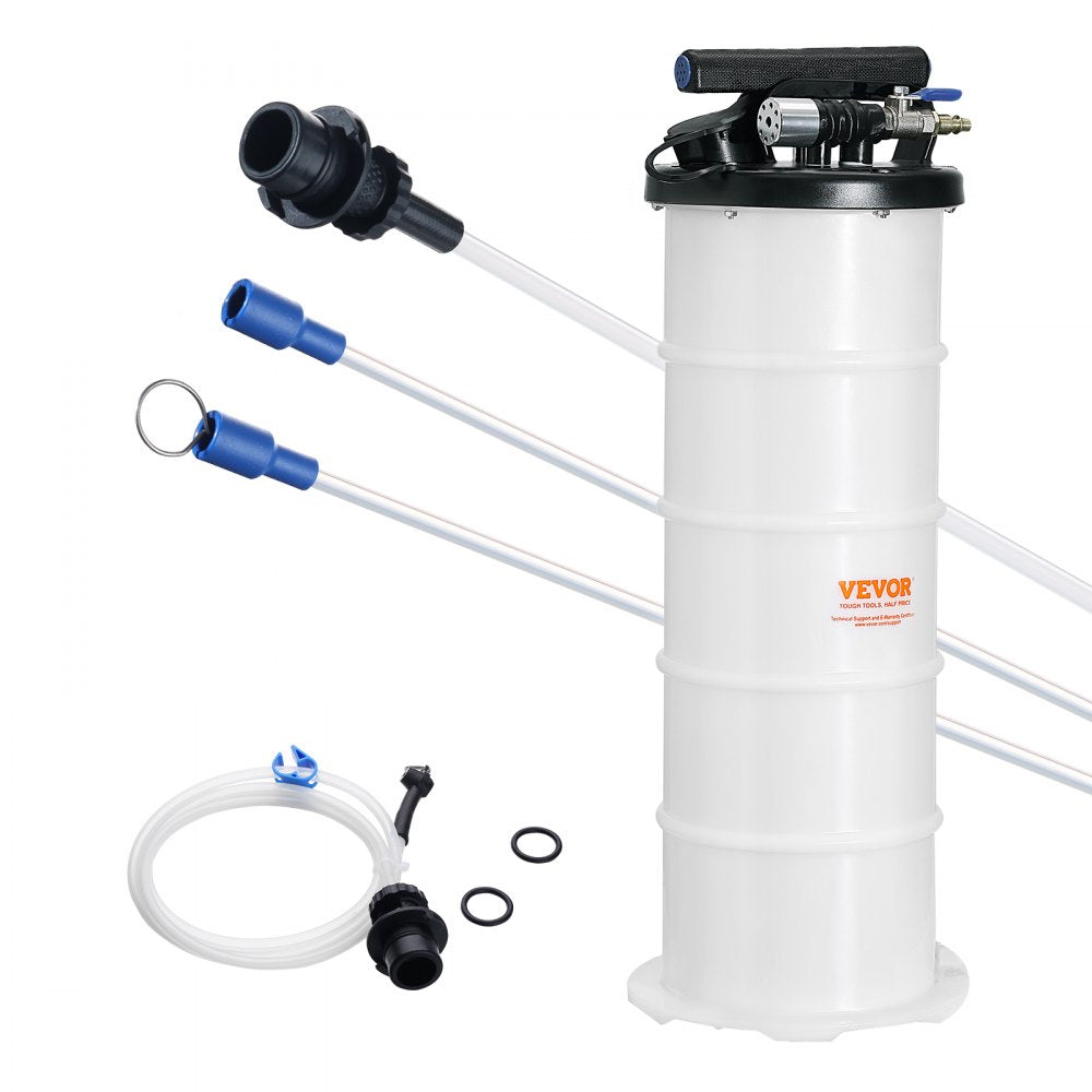 VEVOR Fluid Extractor, 1.74 Gallons (6.5 Liters), Pneumatic/Manual Oil Changer Vacuum Fluid Extractor with Dipstick and