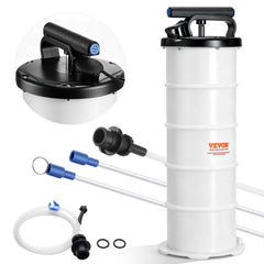VEVOR Fluid Extractor, 1.74 Gallons (6.5 Liters), Manual Hand-Operated Oil Changer Vacuum Fluid Extractor with Dipstick