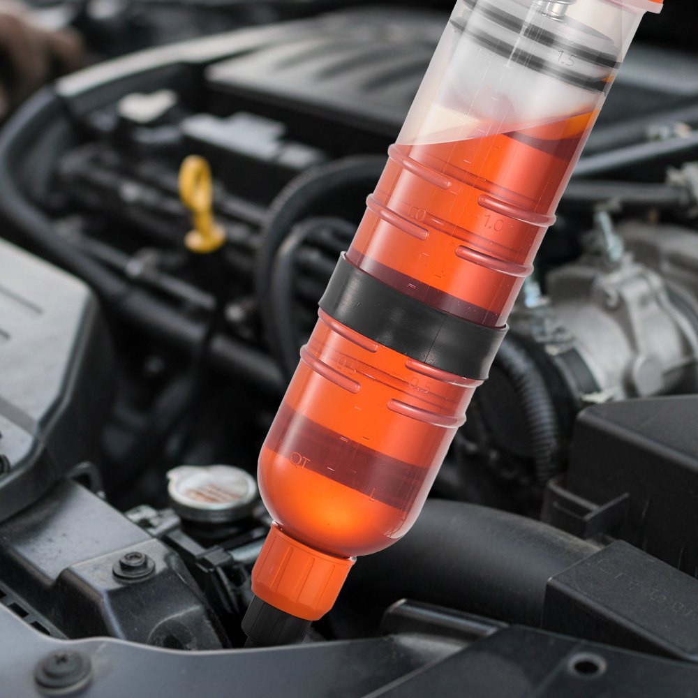 VEVOR 1500CC Fluid Extractor, Manual Automotive Fluid Pump Extractor, Oil Syringe with Long Hose and Extension Tubes