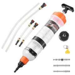 VEVOR 1500CC Fluid Extractor, Manual Automotive Fluid Pump Extractor, Oil Syringe with Long Hose and Extension Tubes