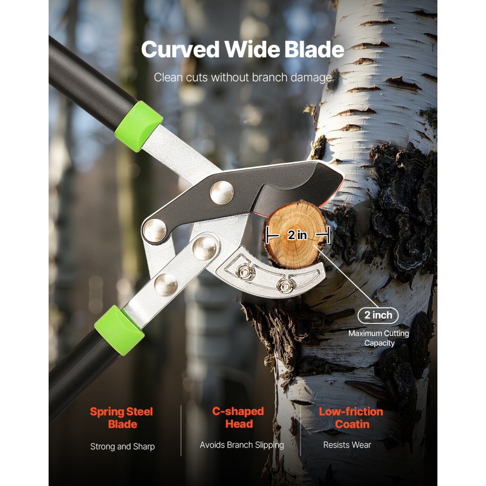 VEVOR Loppers for Tree Trimming, 32 inch Garden Anvil Trimmer with Compound Action, Sharp Steel Blade, Heavy Duty Tree