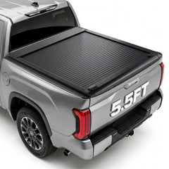 VEVOR Retractable Tonneau Cover 5.5FT Hard Truck Bed Cover Manual Retract, Compatible with 2022-2026 Toyota Tundra Crew