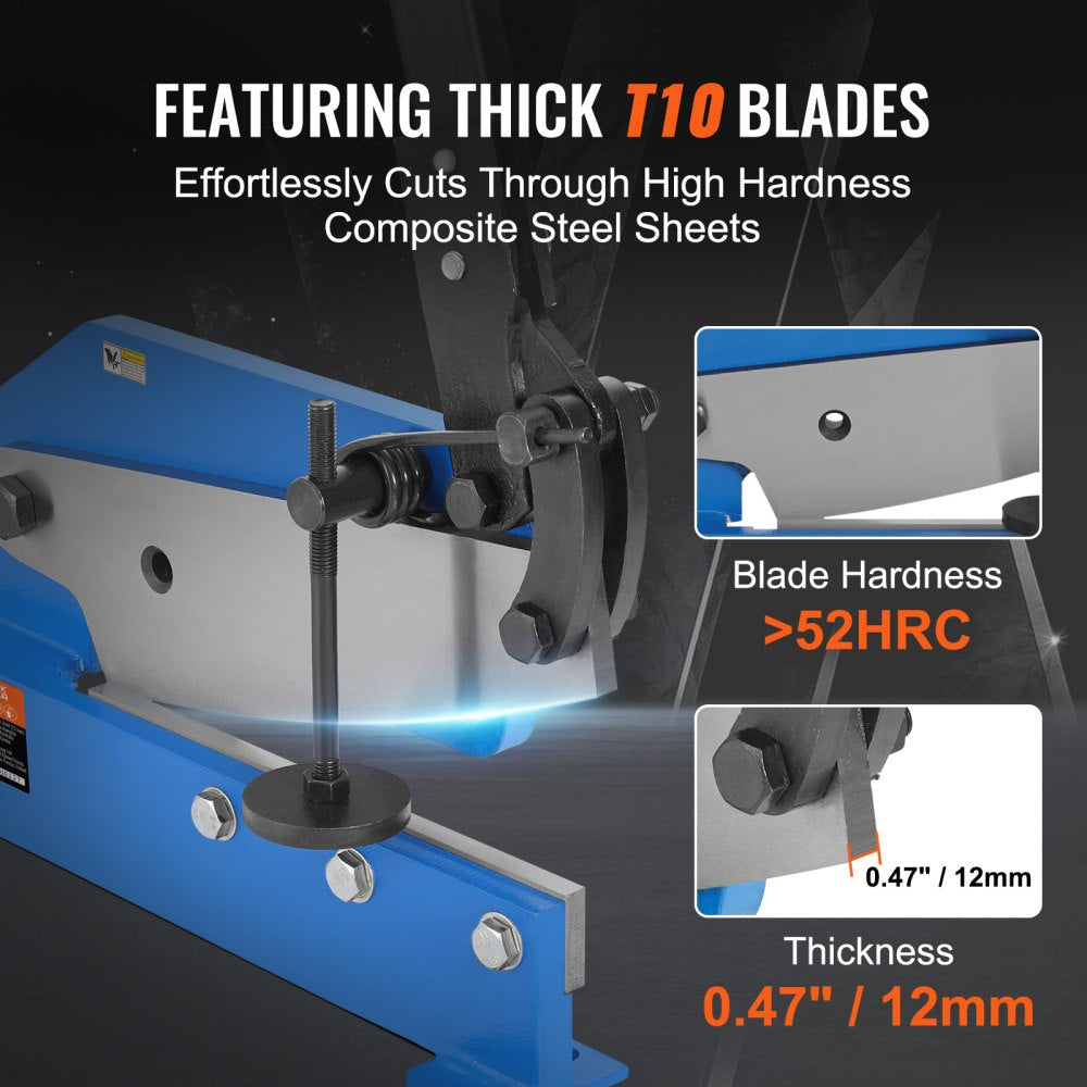 VEVOR 8" Manual Hand Plate Shear for Metal Sheet Processing, HS-8 Benchtop Cutter with Q235 Material, for Crafts Thick