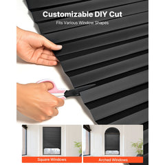VEVOR Paper Blinds, 6 Pack, 36 in x 72 in, Temporary Blackout Pleated Paper Shades, No Tools No Drilling, Pleated