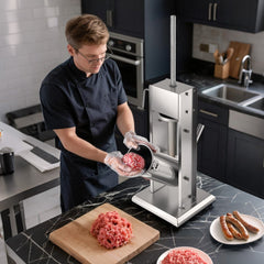 VEVOR Manual Sausage Stuffer, 11 LBS / 5 L Vertical Meat Stuffer, Dual-Speed Sausage Casing Meat Filling Machine