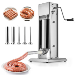 VEVOR Manual Sausage Stuffer, 11 LBS / 5 L Vertical Meat Stuffer, Dual-Speed Sausage Casing Meat Filling Machine