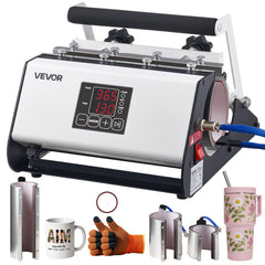 VEVOR Tumbler Heat Press Machine, 30 oz and 40 oz Mug Press, Fast and Even Heating, with Tape, Gloves, Easy Temp and