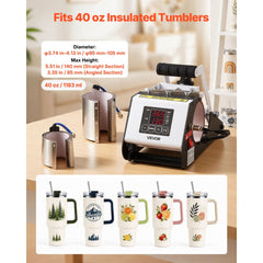 VEVOR Tumbler Heat Press Machine, 40 oz Tumbler Press, Fast and Even Heating, with Tape, Gloves, Easy Temp and Time