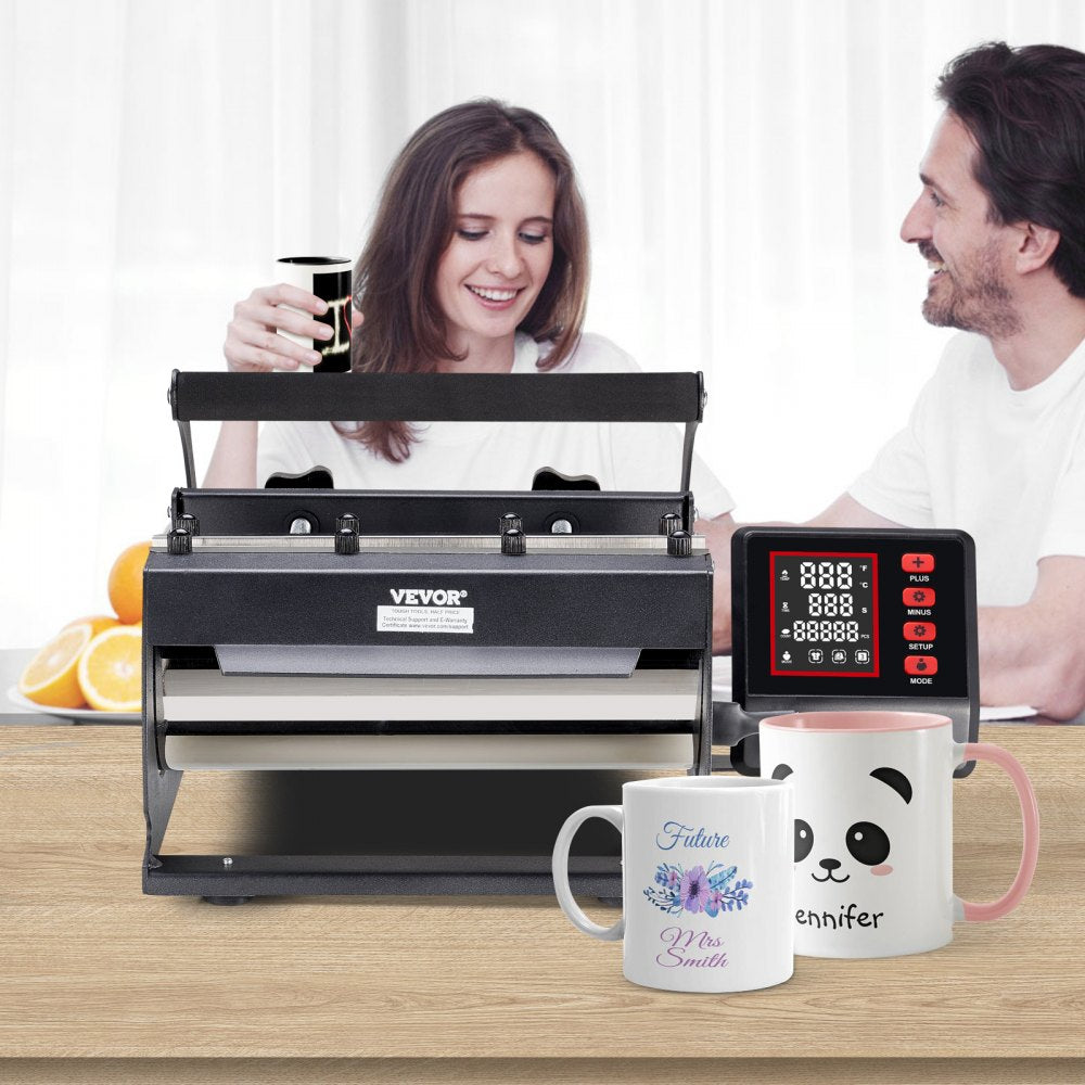 VEVOR Tumbler Heat Press Machine, 11-30oz Mug Press, Heat Up Fast and Even, Tumbler Press with Sublimation Paper, Tape