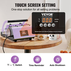 VEVOR Tumbler Heat Press Machine, 11-30oz Mug Press, Heat Up Fast and Even, Tumbler Press with Sublimation Paper, Tape