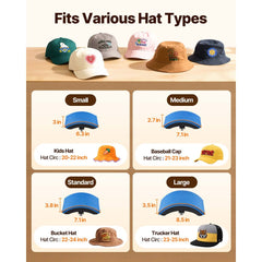 VEVOR Hat Heat Press, 4-in-1 Cap Heat Press Machine, 6 x 3in Clamshell Sublimation Transfer, LCD Digital Timer
